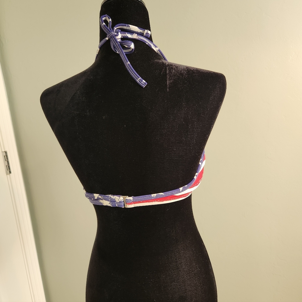 😀Xhilaration American Flag Bikini Top - Picture 2 of 6